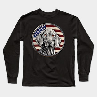 Weimaraner 4th of July Long Sleeve T-Shirt